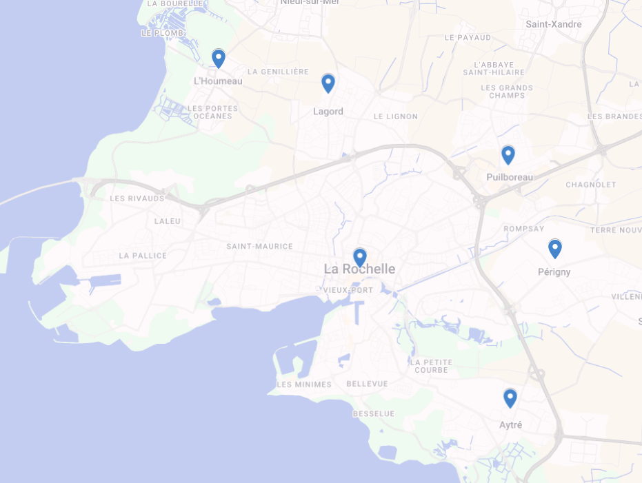 Carte de La Rochelle et de ses environs